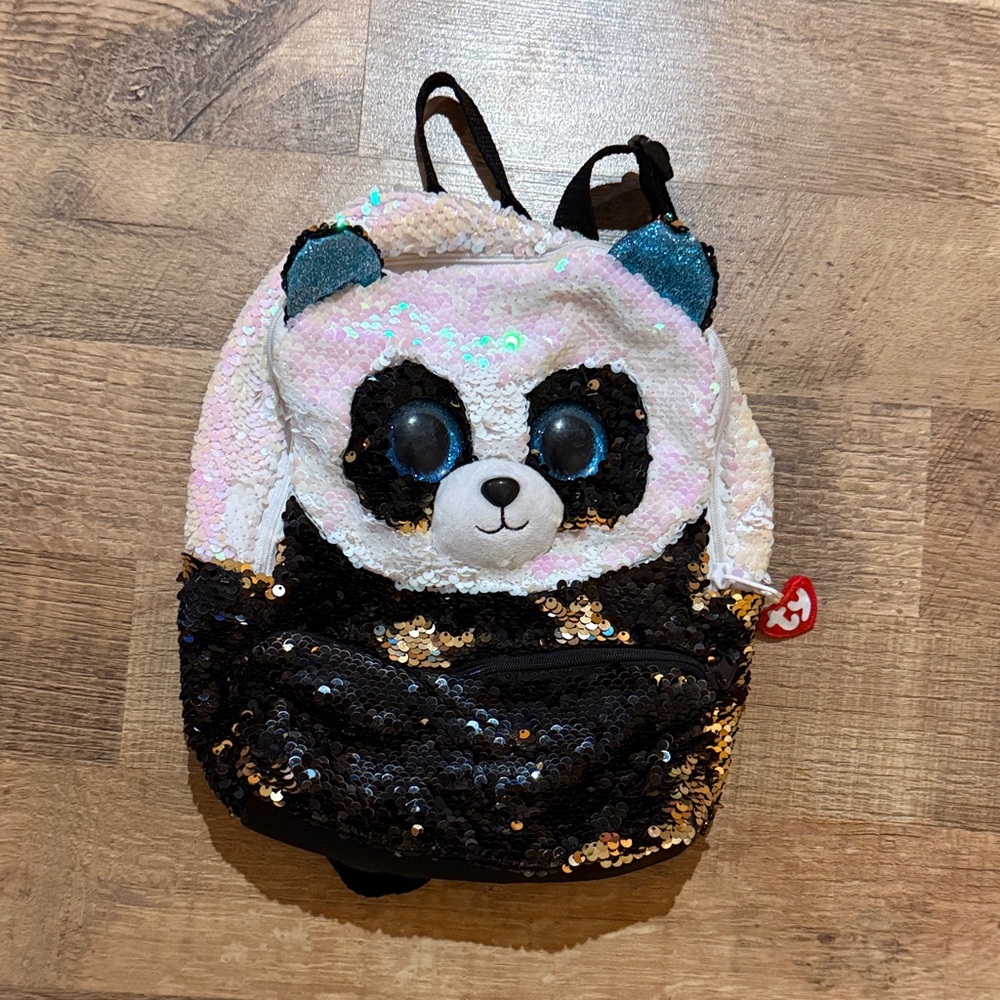 Sequin Panda Backpack/Purse